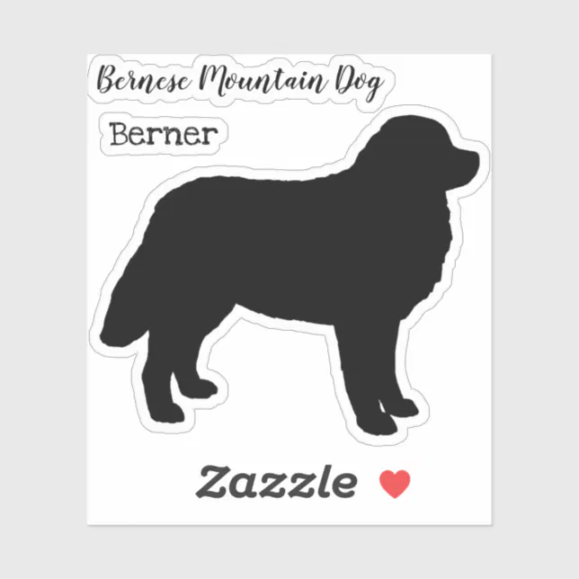Bernese Mountain Dog Pink Plaid Dog Silhouette T-Shirt V2 Bernese Mountain Dog Pink Plaid Dog Silhouette T-Shirt V2