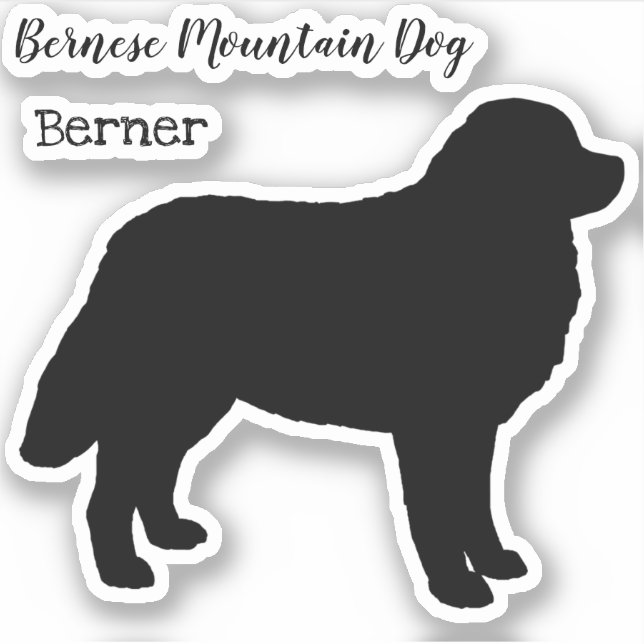 Bernese Mountain Dog Pink Plaid Dog Silhouette T-Shirt V2 Bernese Mountain Dog Pink Plaid Dog Silhouette T-Shirt V2