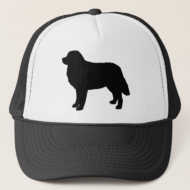 Bernese Mountain Dog Silhouette Trucker Hat (Front)