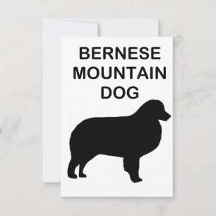 bernese mountain dog silhouette with name card