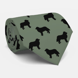 Bernese Mountain Dog Silhouettes Berners Pattern Neck Tie