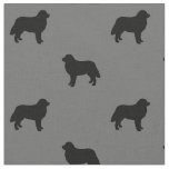 Bernese Mountain Dog Silhouettes Patterned Fabric