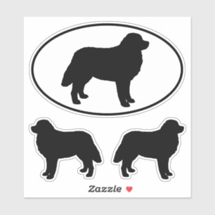 Bernese Mountain Dog Silhouettes Vinyl Sticker Set