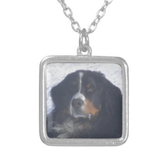 Bernese Mountain Dog Silver Plated Necklace