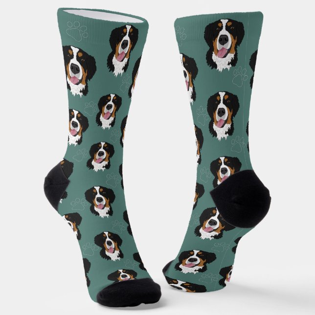 Bernese Mountain Dog  Socks (Angled)