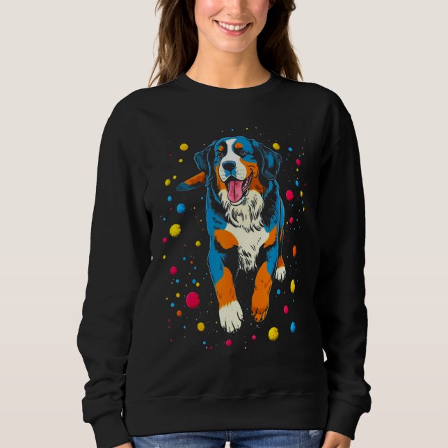 Bernese Mountain Dog Space Science Cosmos Sweatshirt (Front)
