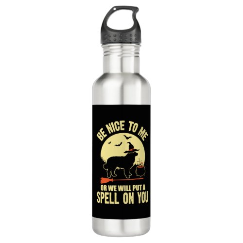 Bernese Mountain Dog Spell on You Halloween Costum Stainless Steel Water Bottle