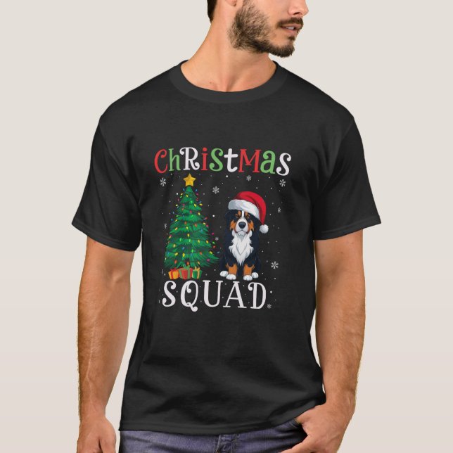Bernese Mountain Dog Squad Boys Girls Christmas Tr T-Shirt (Front)