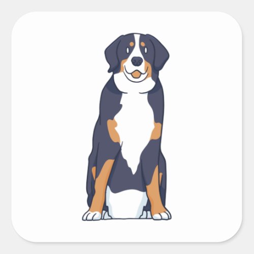 Bernese Mountain Dog Square Sticker