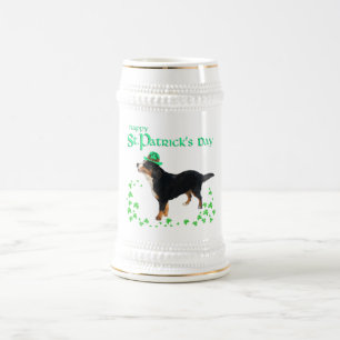 Bernese Mountain Dog St. Patrick's Day Beer Stein