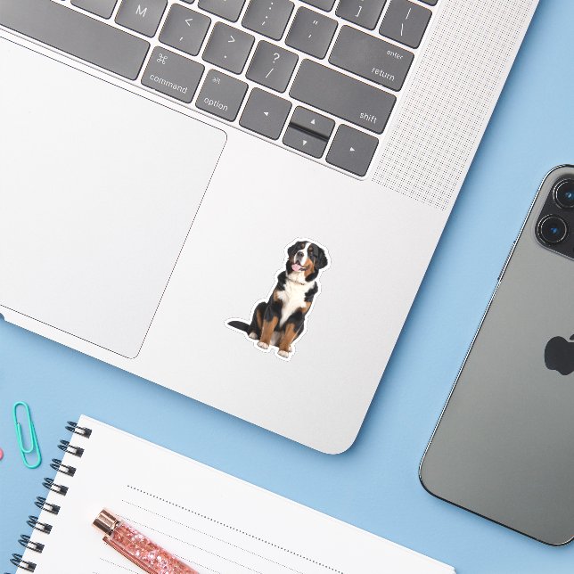 Bernese Mountain Dog           Sticker (Laptop w/ iPhone)
