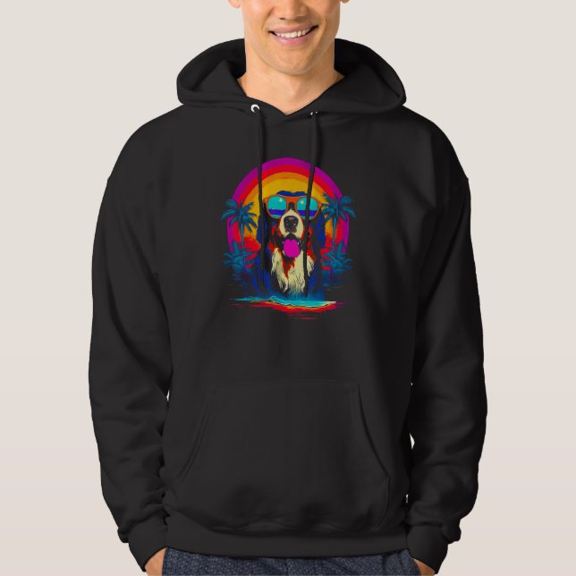 Bernese Mountain Dog Sunset Hoodie (Front)