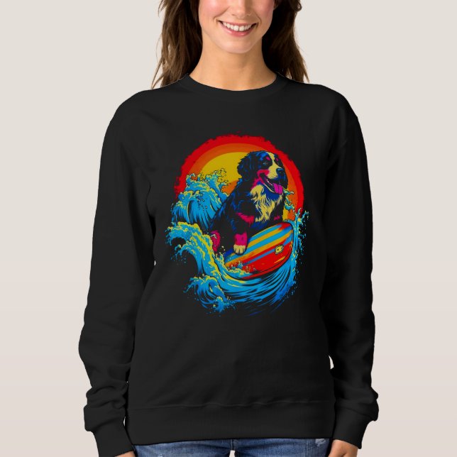 Bernese Mountain Dog Surf Sweatshirt (Front)