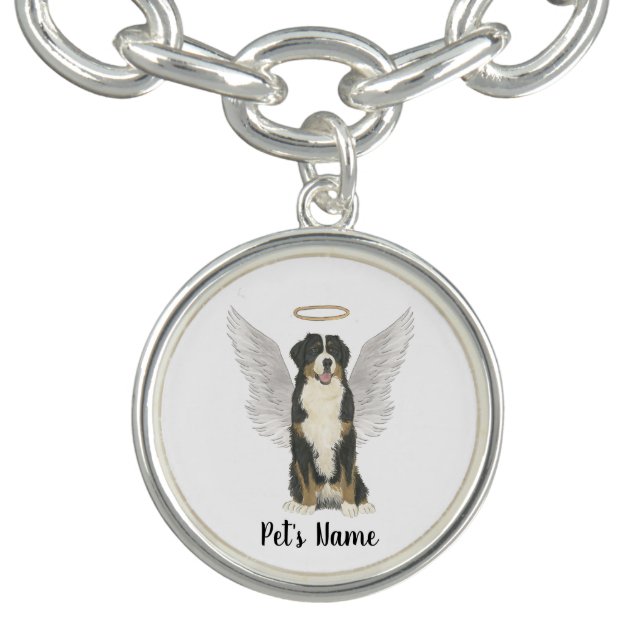 Bernese Mountain Dog Sympathy Memorial Bracelet (Design)