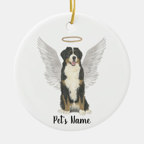 Bernese Mountain Dog Sympathy Memorial Ceramic Ornament