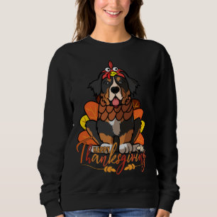 Bernese Mountain Dog Thanksgiving Dog Turkey Costu Sweatshirt