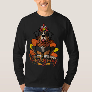 Bernese Mountain Dog Thanksgiving Dog Turkey Costu T-Shirt