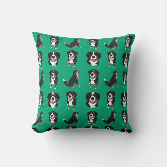 Bernese Mountain Dog  Throw Pillow (Front)