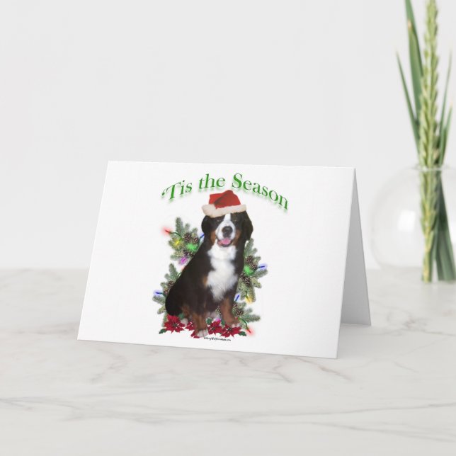 Bernese Mountain Dog ‘Tis Holiday Card (Front)