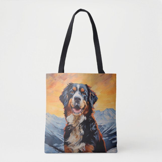 Bernese Mountain Dog Tote Bag (Front)