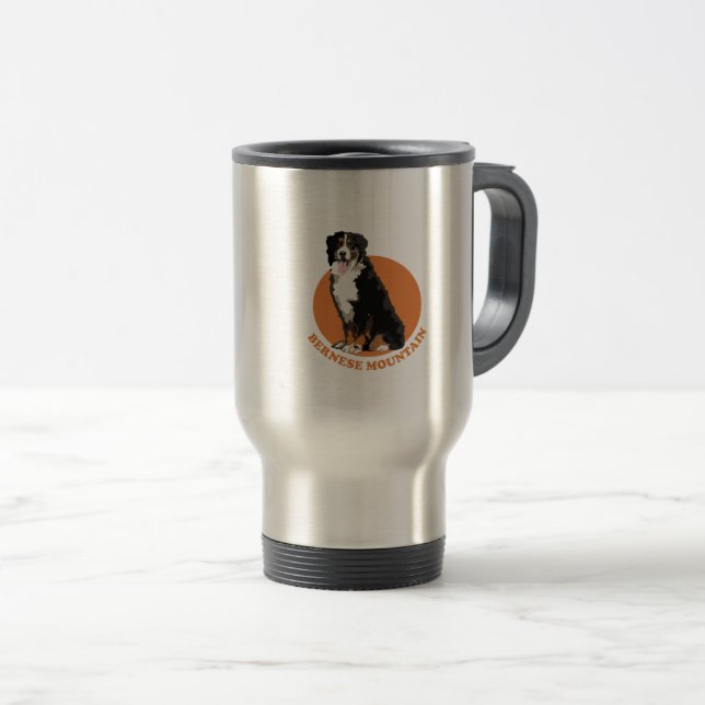 Bernese mountain dog travel mug (Front Right)