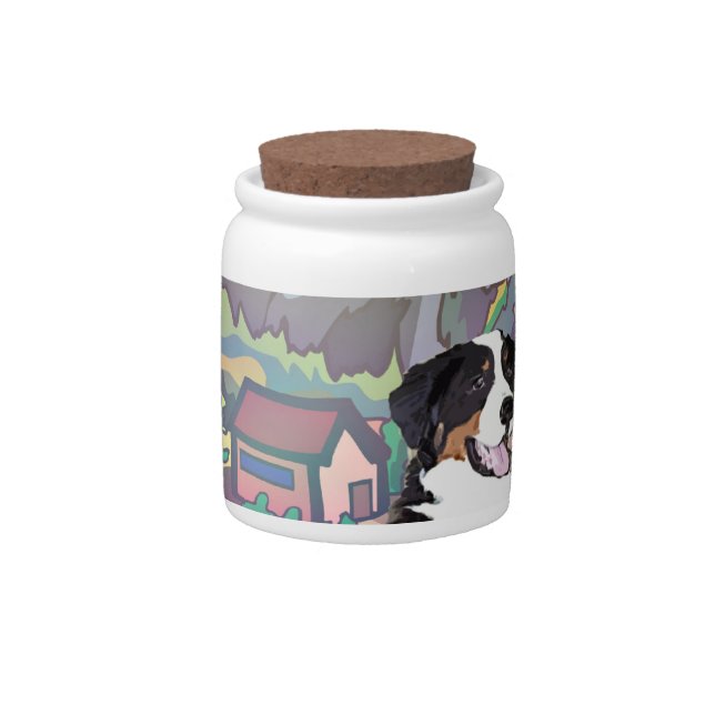 bernese Mountain dog treat jar (Front)