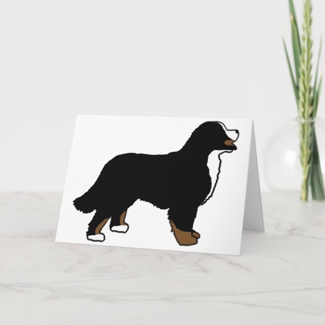 Bernese Mountain Dog Triclolor Card (Front)