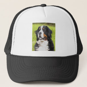 Bernese mountain dog trucker hat