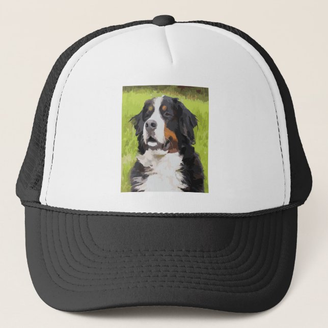 Bernese mountain dog trucker hat (Front)