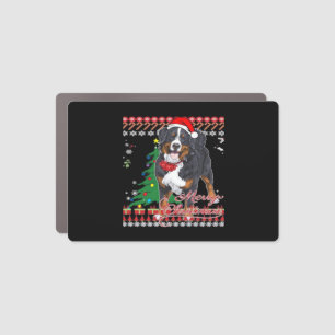 Bernese Mountain Dog Ugly Christmas Sweater Shirt Car Magnet
