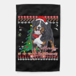 Bernese Mountain Dog Ugly Christmas Sweater Shirt  Garden Flag