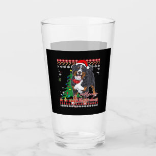 Bernese Mountain Dog Ugly Christmas Sweater Shirt  Glass