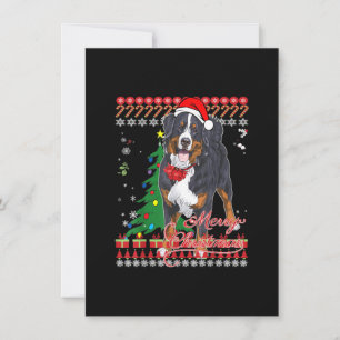 Bernese Mountain Dog Ugly Christmas Sweater Shirt Invitation