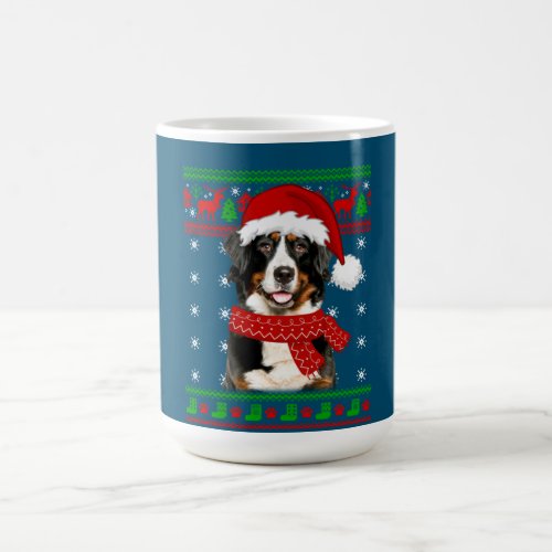 Bernese Mountain Dog Ugly Sweater Christmas Puppy Coffee Mug