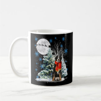 Bernese Mountain Dog Under Moonlight Snow Christma Coffee Mug