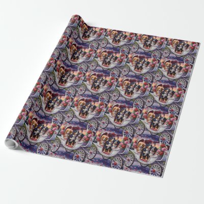 Bernese Mountain Dog Valentine's Day Wrapping Paper
