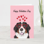 Bernese Mountain Dog Valentines Dog Love Holiday Card