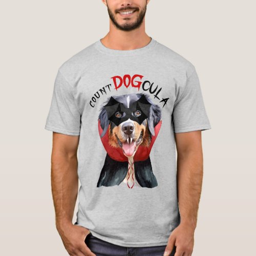 Bernese Mountain Dog Vampire Dog Funny Halloween T_Shirt