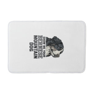Bernese Mountain Dog Vintage Engraving Shirt Desig Bath Mat