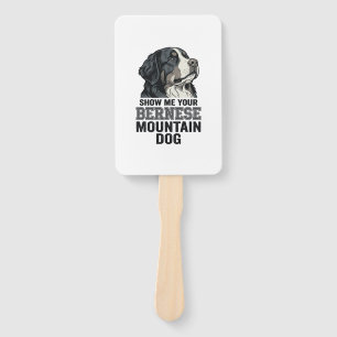 Bernese Mountain Dog Vintage Engraving Shirt Desig Hand Fan