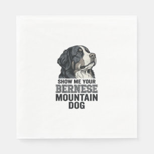 Bernese Mountain Dog Vintage Engraving Shirt Desig Napkins