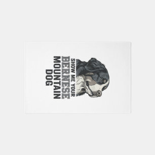 Bernese Mountain Dog Vintage Engraving Shirt Desig Rug