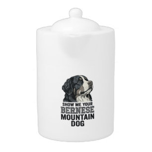 Bernese Mountain Dog Vintage Engraving Shirt Desig Teapot