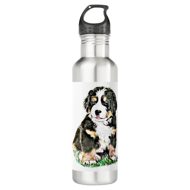 Bernese Mountain Dog Water Bottle (Front)