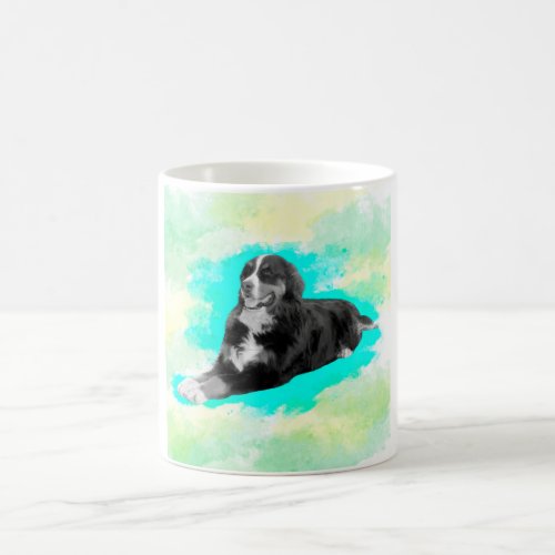 Bernese Mountain Dog Watercolor Art Coffee Mug