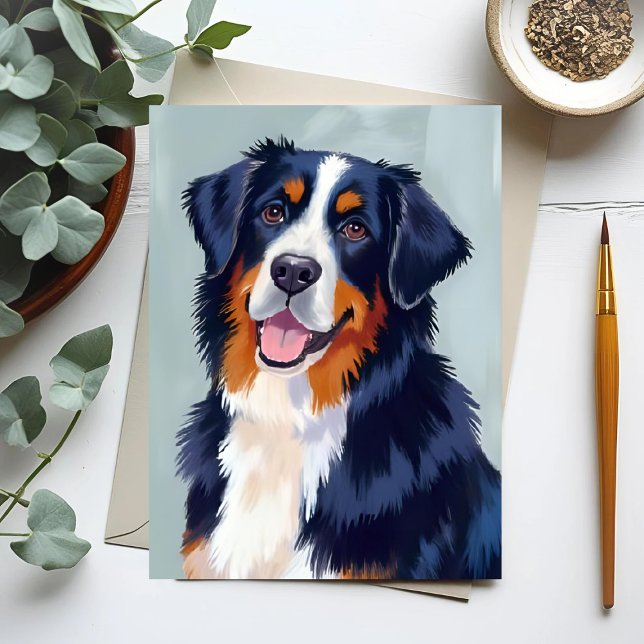 Bernese Mountain Dog | Watercolor Pet Card (Creator Uploaded)