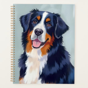 Bernese Mountain Dog Watercolor Pet Planner