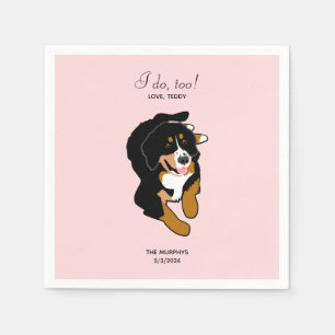 Bernese Mountain Dog Wedding Cocktail Napkins