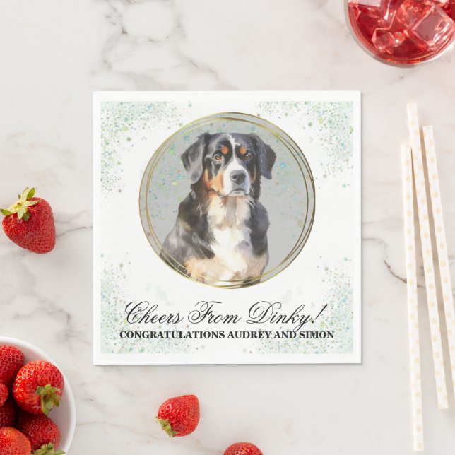 Bernese Mountain Dog Wedding Napkins (Insitu)