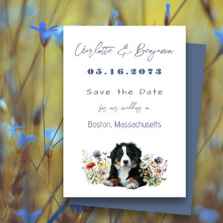 Bernese Mountain Dog Wedding Save the Date
